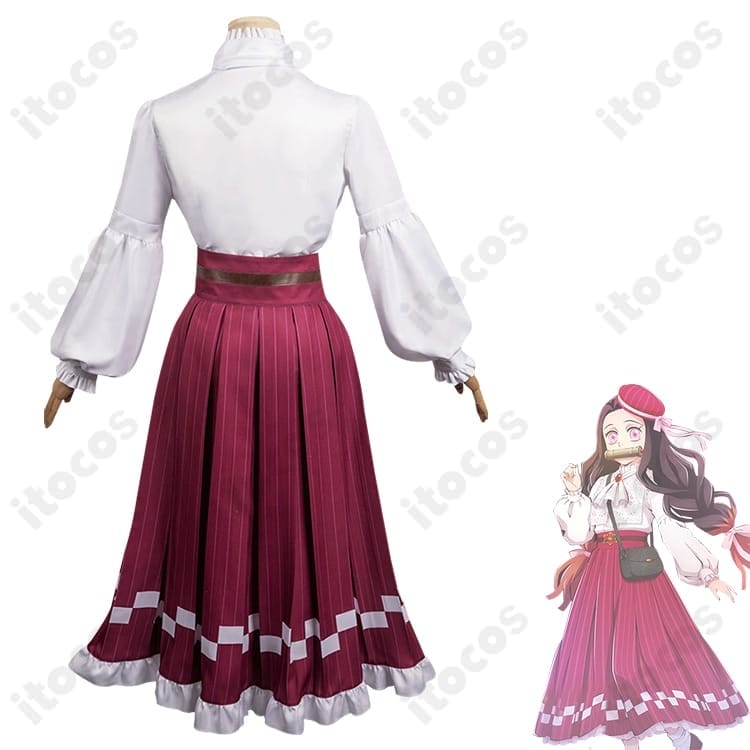 鬼滅の刃 竈門禰豆子 伍周年記念祭コスプレ衣装｜清楚でエレガント、イベント映えの高再現 - 3枚目の画像
