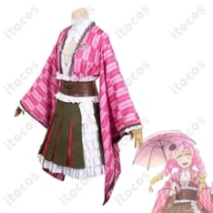 鬼滅の刃 甘露寺蜜璃 伍周年記念祭コスプレ 高再現で写真映え、イベント即戦力のフルセット - 2枚目の画像（サムネイル）