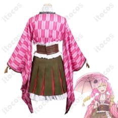 鬼滅の刃 甘露寺蜜璃 伍周年記念祭コスプレ 高再現で写真映え、イベント即戦力のフルセット - 3枚目の画像（サムネイル）