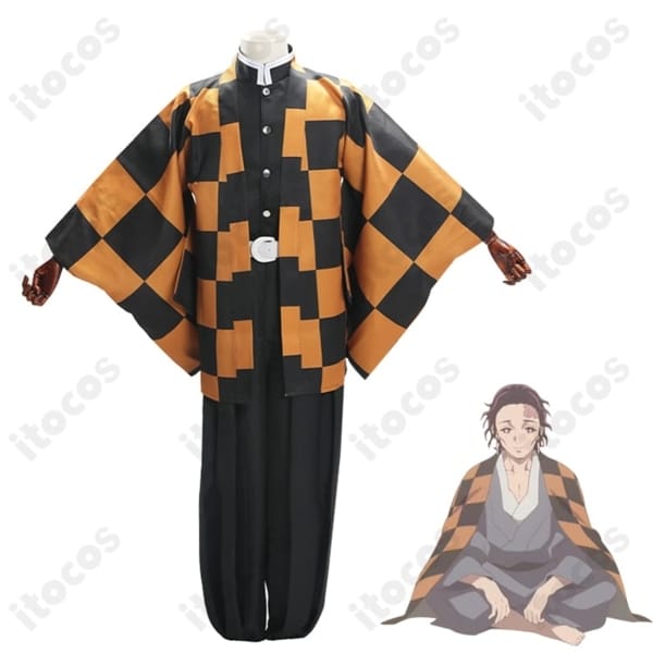 鬼滅の刃 竈門炭十郎 通常和装コスプレ｜和風の渋さを忠実再現、撮影・イベントに最適