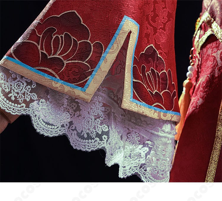 第五人格 メリー・プリニウス 箜篌 袖口装飾の近接写真｜カフスと刺繍の仕立て