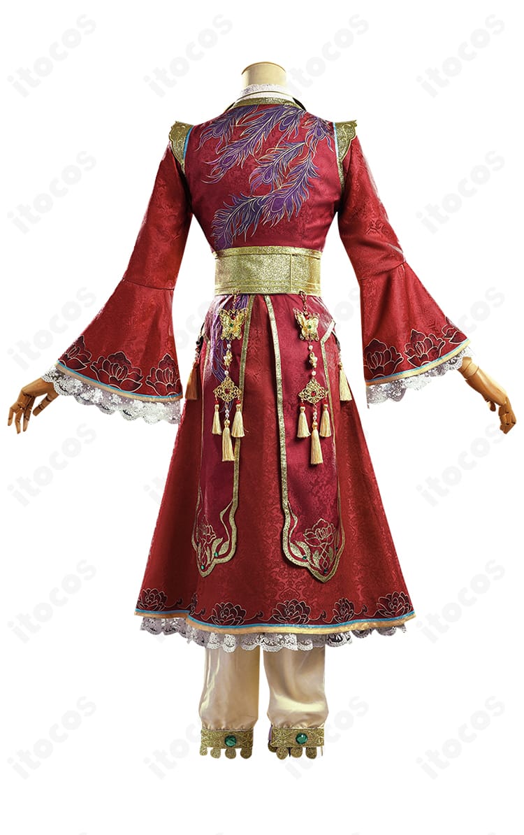 第五人格 メリー・プリニウス 箜篌 コスプレ衣装 背面ディテール｜裾のラインと装飾配置