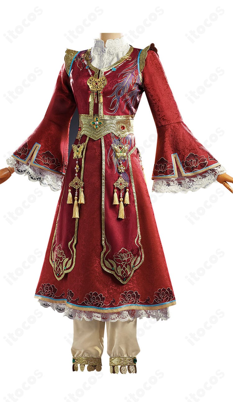 第五人格 メリー・プリニウス 箜篌 コスプレ衣装 側面ディテール｜コルセットとレイヤード感