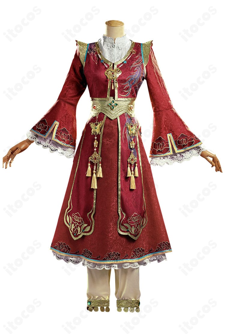 第五人格 メリー・プリニウス 箜篌 コスプレ衣装 正面全体像｜上着・ベスト・スカートの構成