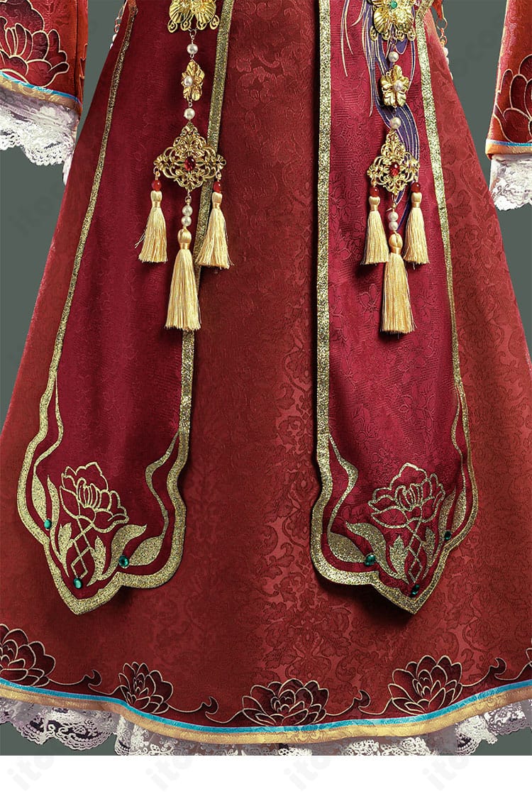 第五人格 メリー・プリニウス 箜篌 スカート装飾の近接写真｜柄配置と質感