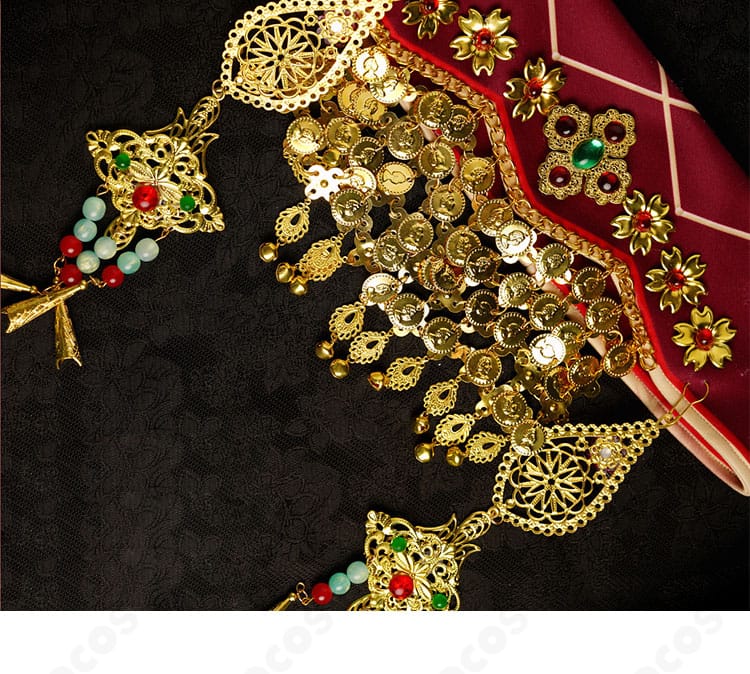 第五人格 メリー・プリニウス 箜篌 顔飾りの近接写真｜ヘッドドレスの意匠