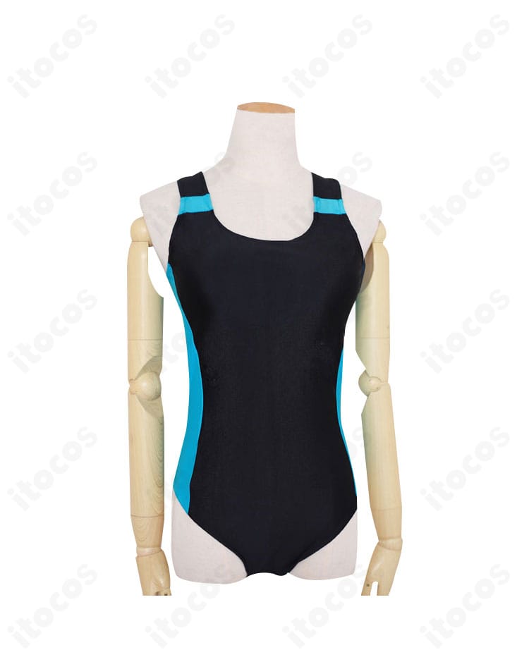 ブルーアーカイブ 砂狼シロコ サマー（水着）コスプレ衣装の正面全体。公式準拠の色味とシルエットを忠実に再現したITOCOS製の新品衣装