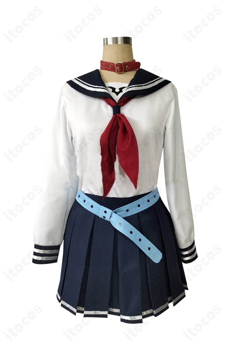 魔界ノりりむ セーラー服の内搭装飾ディテール。刺繍と花モチーフの作り込み、縁取りの仕上げを近接で示した画像