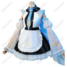 原神 エウルア メイド服同人衣装 高再現セット、撮影・イベントに最適で着脱簡単 - 2枚目の画像（サムネイル）