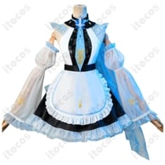 原神 エウルア メイド服同人衣装 高再現セット、撮影・イベントに最適で着脱簡単 - 1枚目の画像（サムネイル）