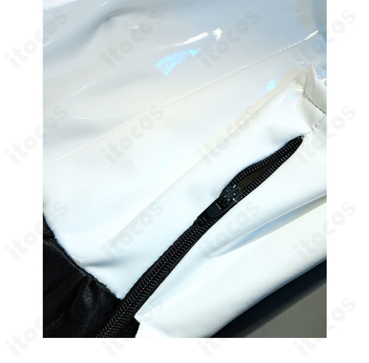 原神 エウルア メイド服同人衣装のスカート背面ファスナー。着脱しやすい仕様を強調