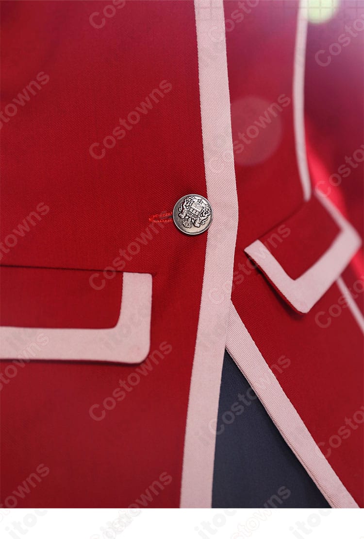 ギルティクラウン 楪いのり 学園制服コスプレ 前立てのボタン配列と質感ディテール