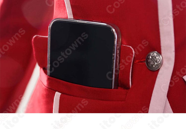 楪いのり 学園制服コスプレ ポケットサイズと縁取りの詳細