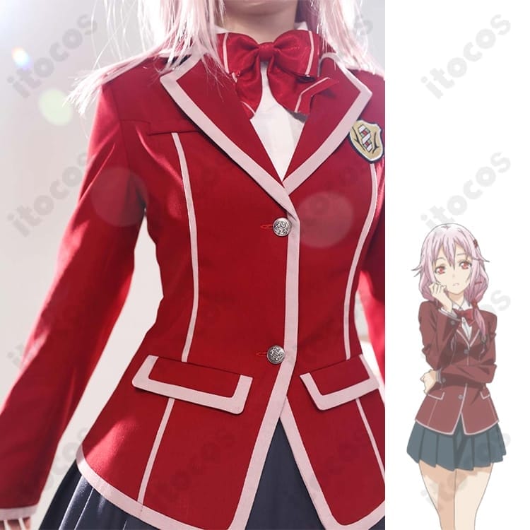 ギルティクラウン 楪いのり 学園制服コスプレ｜高再現で着やすいセット、撮影・イベント向け - 4枚目の画像