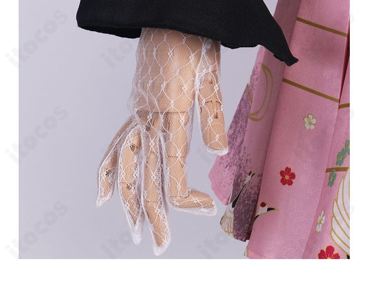 暁山瑞希 和ロリ衣装の網目ホワイト手袋アクセサリー詳細