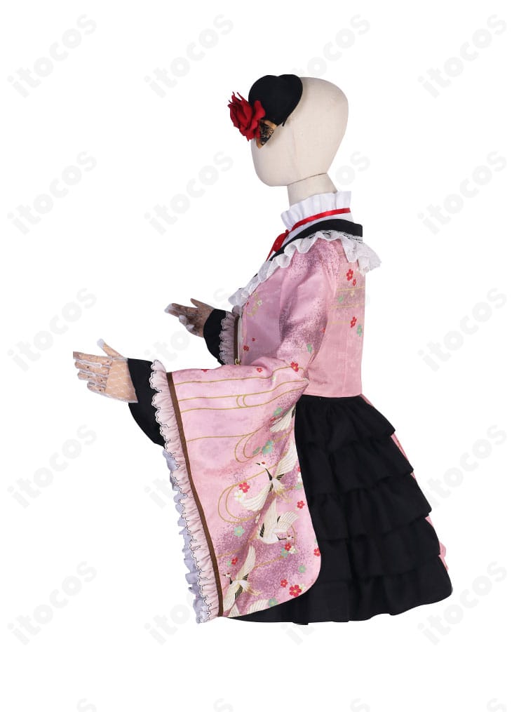 プロジェクトセカイ 暁山瑞希 和ロリ衣装の左側面ディテール（袖・腰リボン）