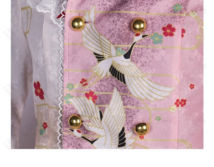 プロジェクトセカイ 暁山瑞希 和ロリ衣装の正面襟飾りの近接カット