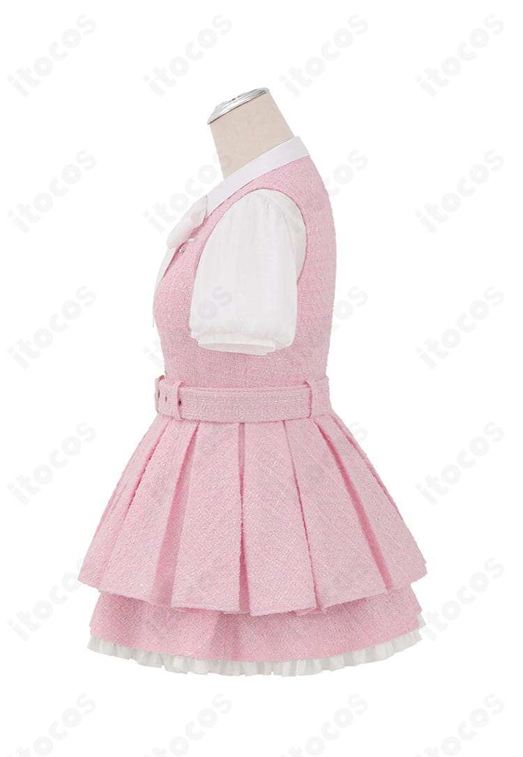 ラブライブ！ 高坂穂乃果 10周年コラボカフェ衣装の左側面。ベルト位置やスカーフの見え方などシルエット確認用。