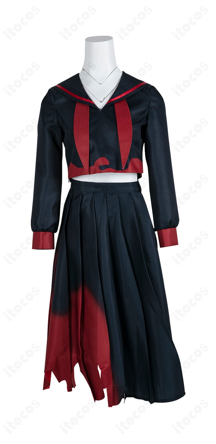 ブルーアーカイブ 剣先ツルギ 制服コスプレ衣装の正面全体。配色とシルエットを忠実に再現したデザインが分かる画像。