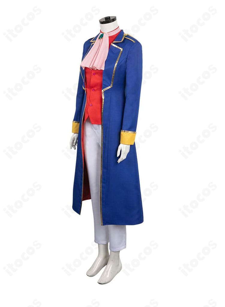 プリンセスピーチ Showtime! ピーチ姫 剣士コスプレの側面。ウエストから裾にかけてのラインと立体的な袖の形状が分かります。