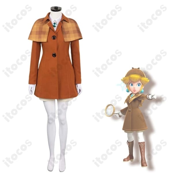 プリンセスピーチ 探偵コスプレ衣装｜高再現シルエットで上品に映えるフルセット