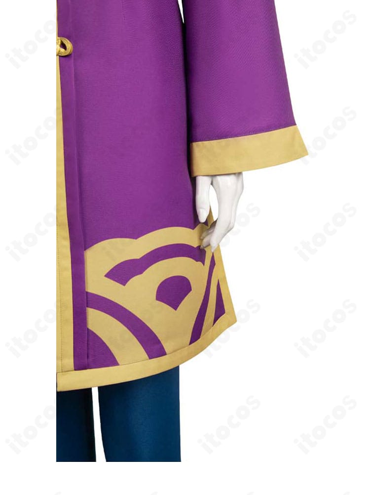 プリンセスピーチ Showtime! ピーチ姫カンフー衣装の袖と裾の装飾ディテール。細やかな刺繍表現が分かる近接写真