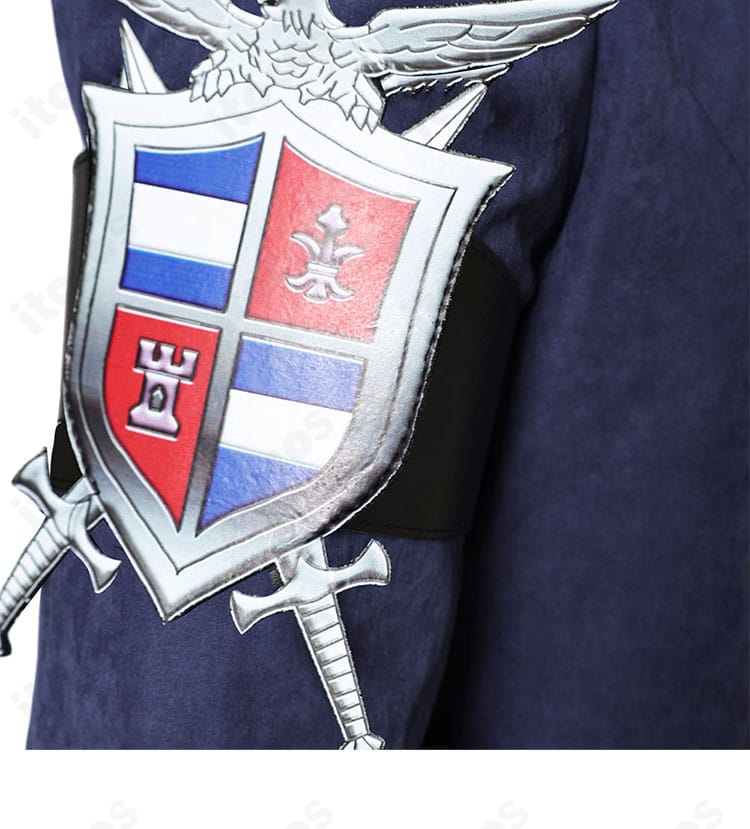 鉄拳8 スティーブ・フォックス 衣装の腕側面装飾。特徴的アイコンを配したデザインのクローズアップ。