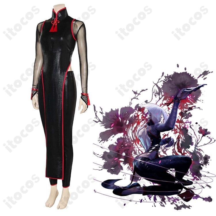 ストリートファイター6 A.K.I. コスプレ衣装 高再現で動きやすいチャイナ風、撮影にも最適 - 2枚目の画像