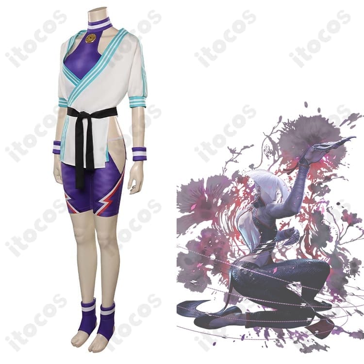 ストリートファイター6 マノン アウトフィット1衣装 高再現で動きやすいレオタード＆コート - 2枚目の画像