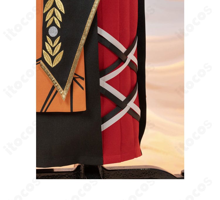 パンツと下裾の意匠。全体配色とライン取りが分かるディテールカット