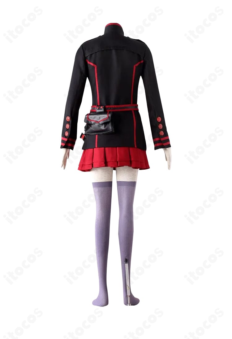 リナリー・リー コスプレ衣装 背面。コートのシルエットと背面の装飾配置を確認できる画像。