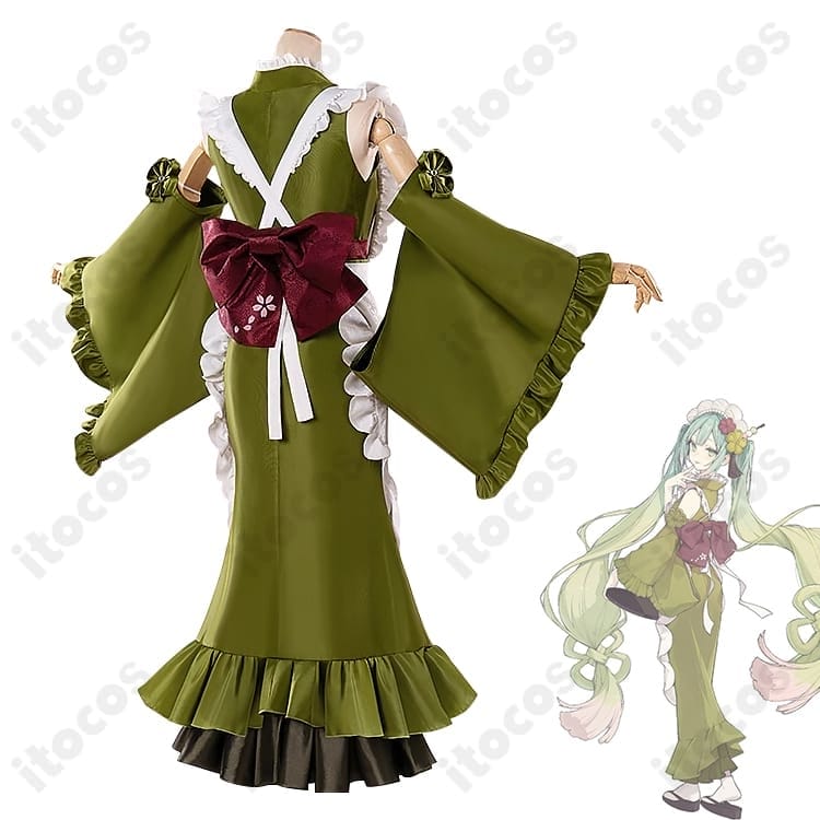 初音ミク 抹茶パフェ風衣装｜甘め可愛い再現度、高発色で撮影・イベントに最適 - 2枚目の画像