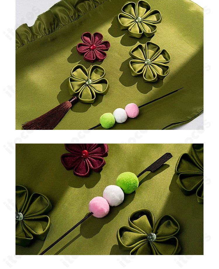 初音ミク コスプレ衣装の小物ディテール。カチューシャと髪飾りの質感と配色をクローズアップ。