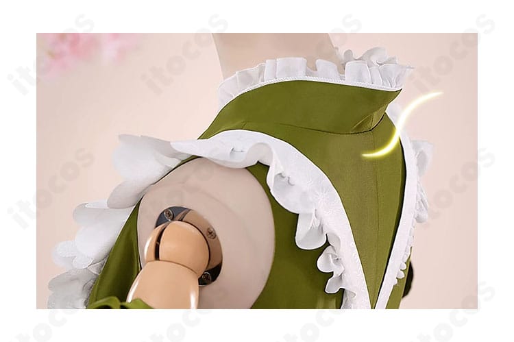 初音ミク コスプレ衣装の側面ストライプ装飾。ボディラインを美しく見せるサイドディテール。