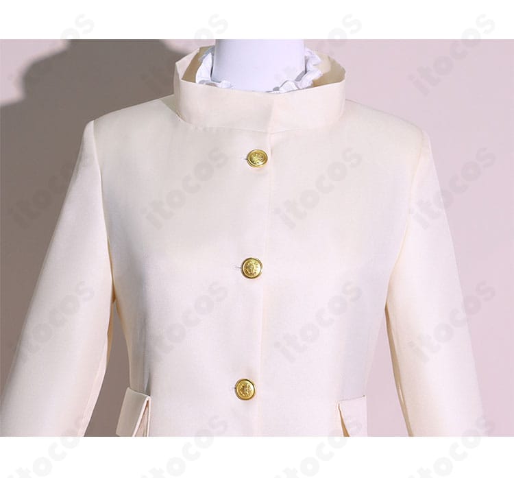 ヨル・フォージャー衣装・上身頃の装飾ディテール。縁取りと刺繍の配置が分かる近接ショット。