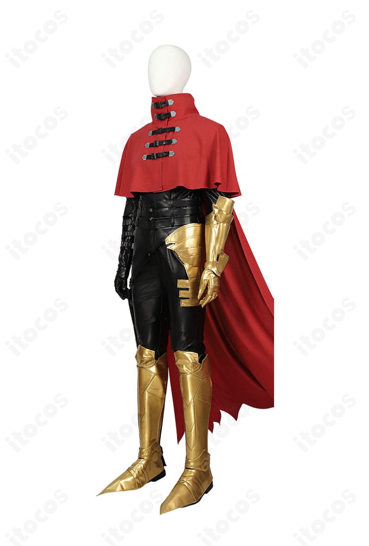 ヴィンセント・ヴァレンタイン衣装の右側面。肩飾りと腕部の造形、シルエットの再現度を確認できるディテール。