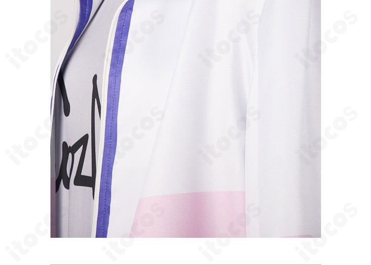 矢戸乃上那由汰 コスチュームの側面ディテール。可動域を確保したパターン設計と生地の落ち感が分かります。