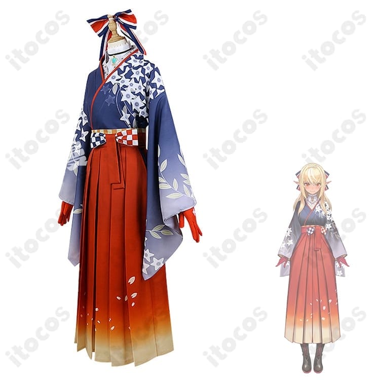 ホロライブ 不知火フレア 正月衣装｜和装袴の高再現で軽やか、イベント・撮影に最適 - 2枚目の画像