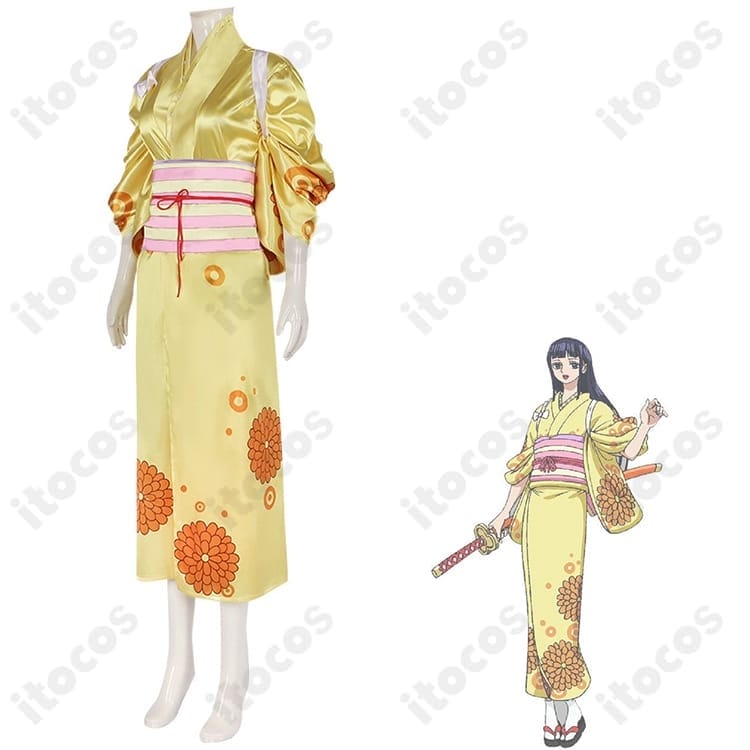 ONE PIECE 菊の丞 コスプレ衣装 和装｜高再現で快適、イベントと撮影に最適 - 3枚目の画像