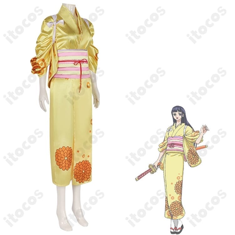 ONE PIECE 菊の丞 コスプレ衣装 和装｜高再現で快適、イベントと撮影に最適 - 2枚目の画像