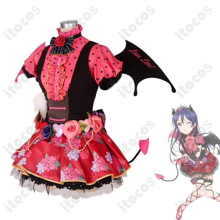 園田海未 小悪魔編 覚醒後 コスプレ衣装｜高再現度で撮影映え、イベントも快適 - 2枚目の画像