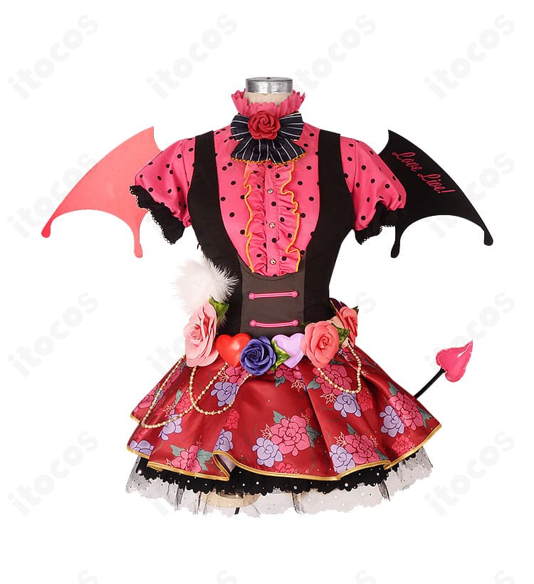 ラブライブ！スクフェス 園田海未 小悪魔編 覚醒後コスプレ衣装の正面全体。高再現ディテールでイベント・撮影向け