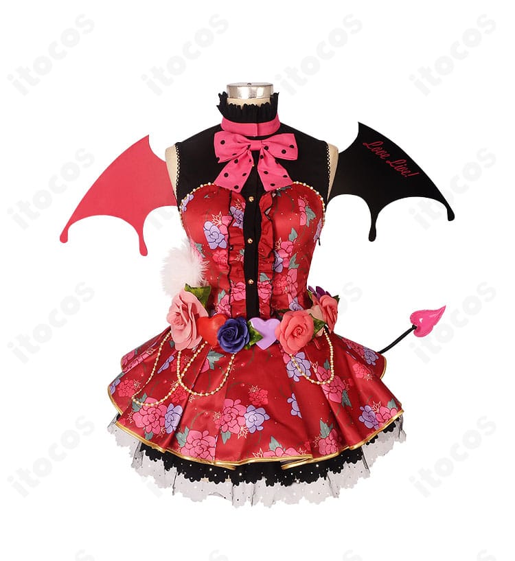 高坂穂乃果 小悪魔編「小悪魔を目指して」覚醒後コスプレ衣装の正面全体。配色とモチーフが分かるラブライブ！スクフェス仕様。