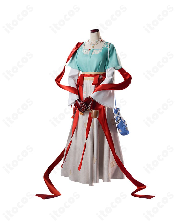 Reverse: 1999 曲娘（チュイニャン）コスプレ衣装の正面全体。ワンピースとコルセット、アクセ類まで高再現で構成。