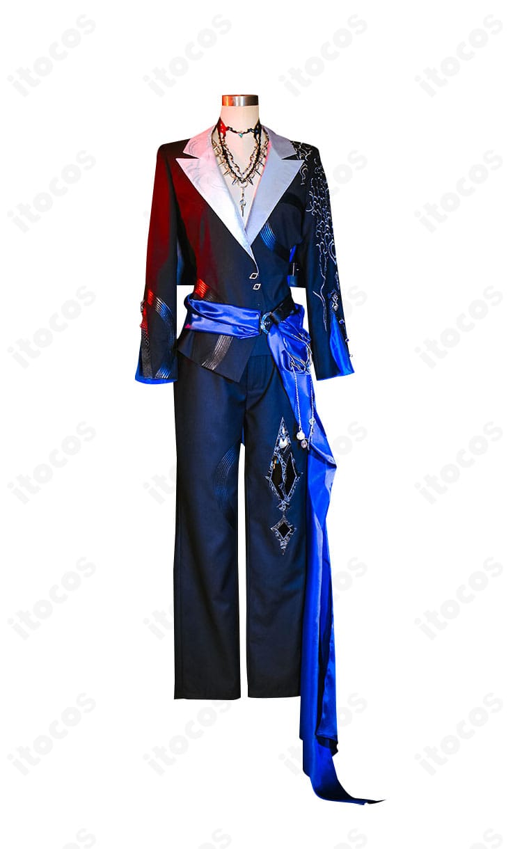 無期迷途 ゾーヤ『この上ない交渉』コスプレ衣装の正面全体像。配色とシルエットを忠実再現し、高発色生地が映える。