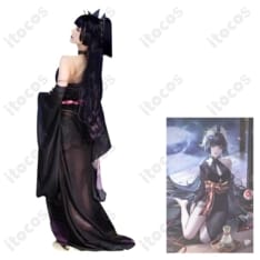 無期迷途 菫「長夜に花」コスプレ衣装 和風刺繍で上品に再現、撮影映えするセット一式 - 4枚目の画像（サムネイル）