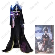 無期迷途 菫「長夜に花」コスプレ衣装 和風刺繍で上品に再現、撮影映えするセット一式 - 2枚目の画像（サムネイル）