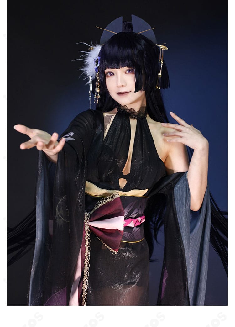 無期迷途 菫「長夜に花」衣装のディテール接写。刺繍や装飾パーツの質感が分かる画像