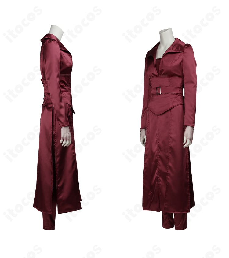 X-MEN ジーン・グレイ衣装のサイドビュー。体のラインに沿うヒーロースーツのシェイプと脚線美をチェック。