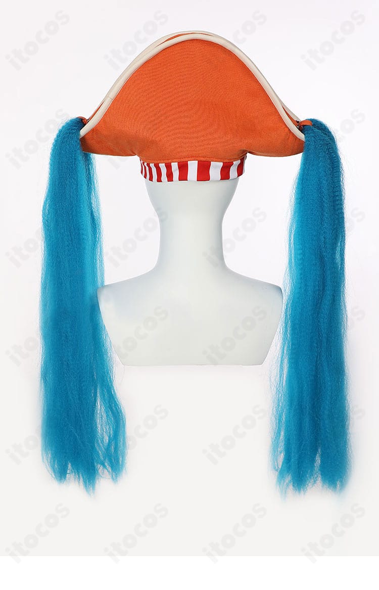 バギーの帽子背面。後部の形状とステッチが分かるディテール。